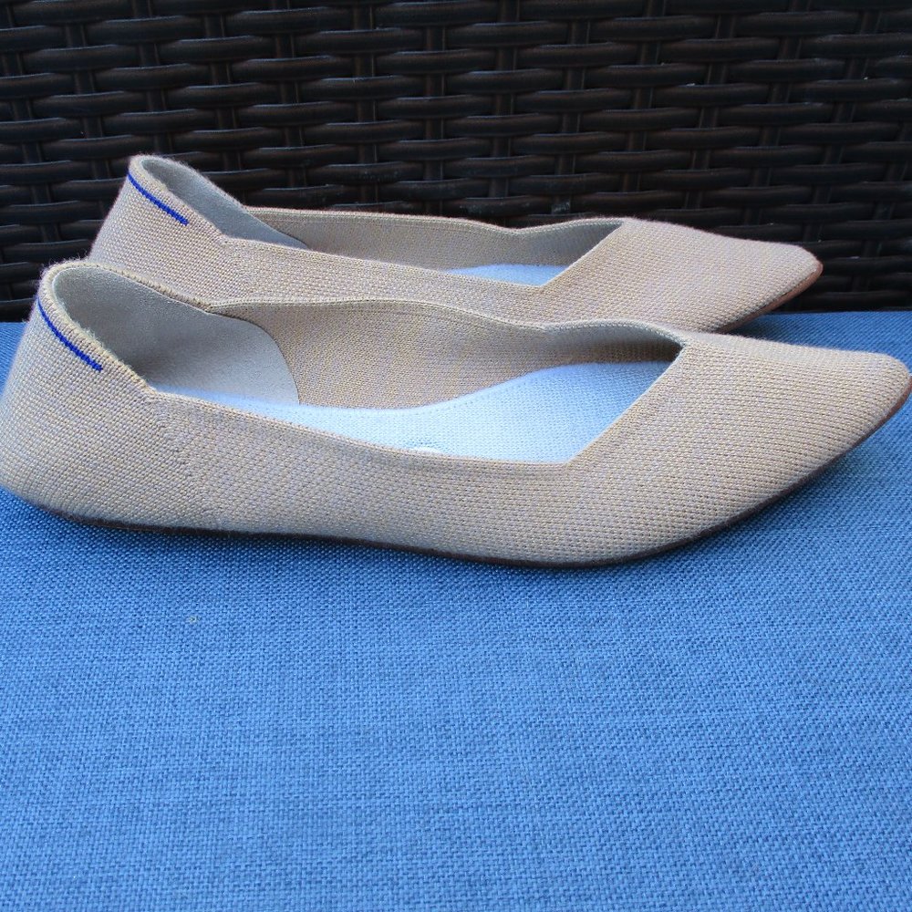 ROTHY'S ~ MERINO WOOL CAMEL THE POINTE SHOES ~ 8 ~